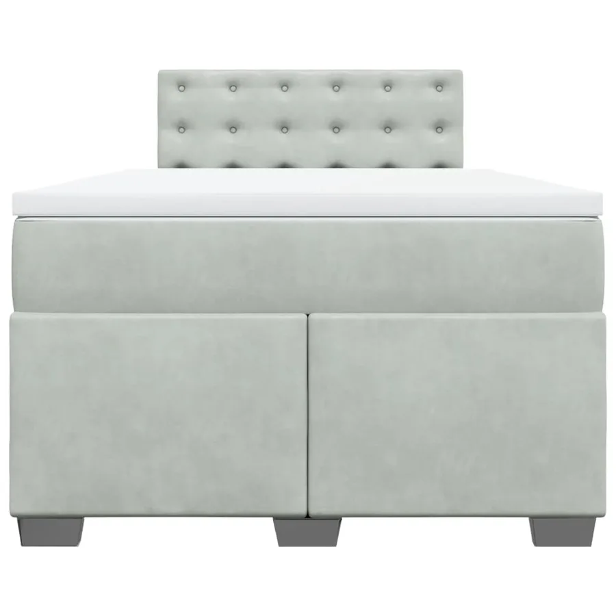 Sommier à lattes de lit et matelas Gris clair 120x200cm Velours - 6