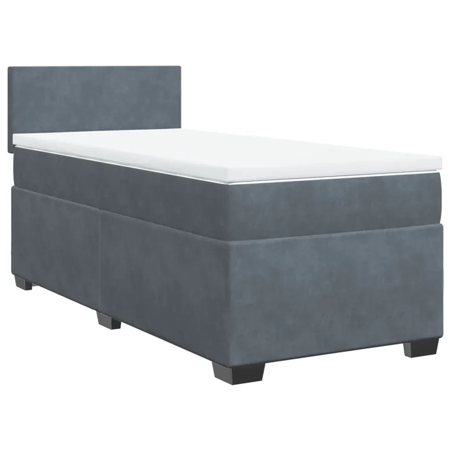 Sommier à lattes de lit avec matelas Gris foncé 100x200 cm - 2