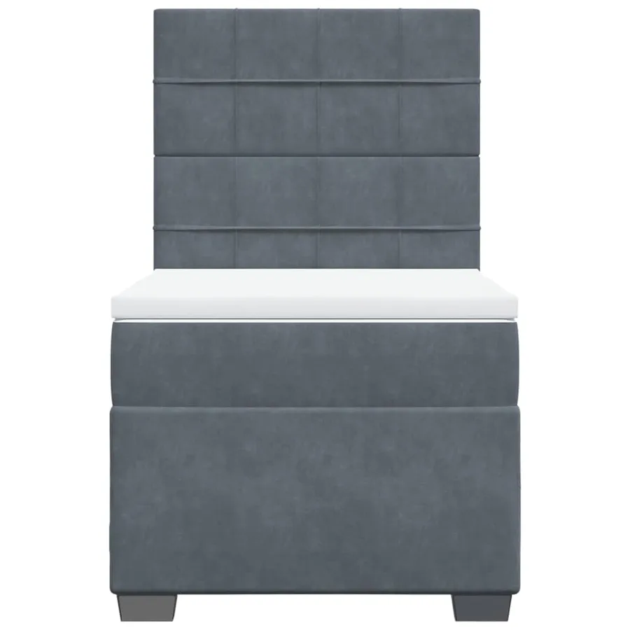Sommier à lattes de lit avec matelas Gris foncé 100x200 cm - 4