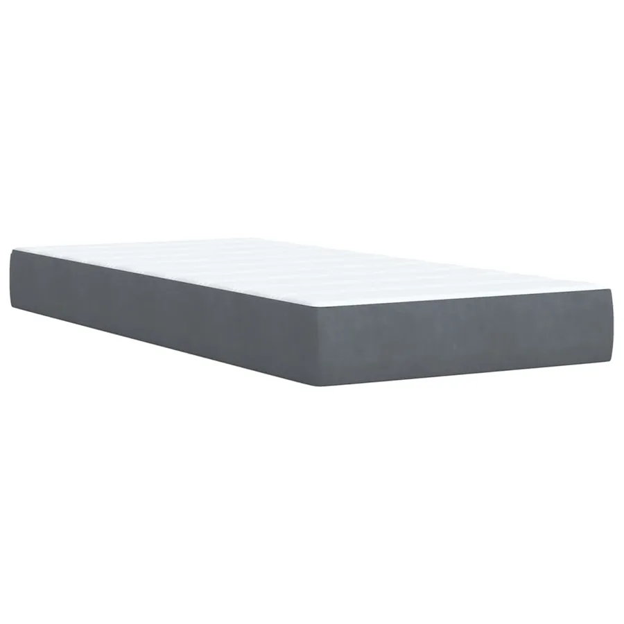 Sommier à lattes de lit avec matelas Gris foncé 100x200 cm - 6