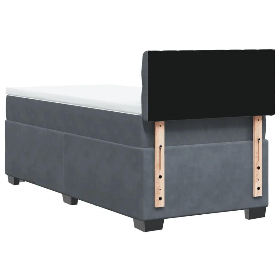 Sommier à lattes de lit avec matelas Gris foncé 100x200 cm - 10