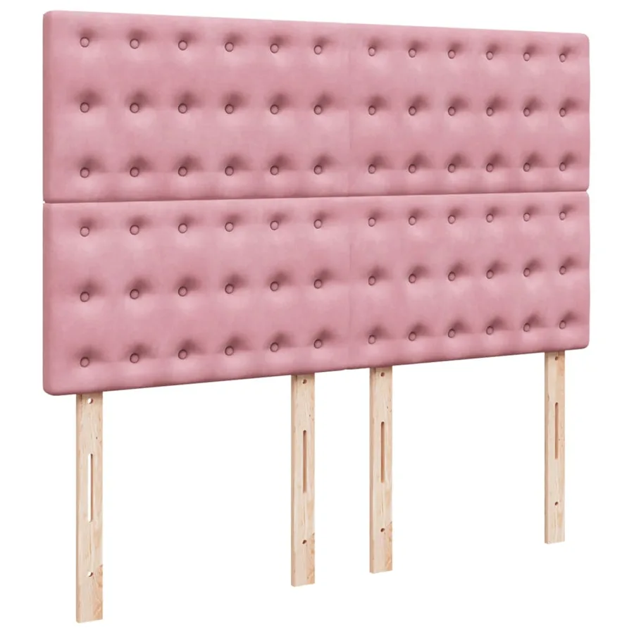 Sommier à lattes de lit avec matelas Rose 140x190 cm Velours - 7