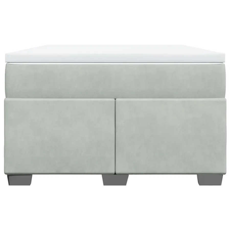 Sommier à lattes de lit et matelas Gris clair 120x200cm Velours - 4