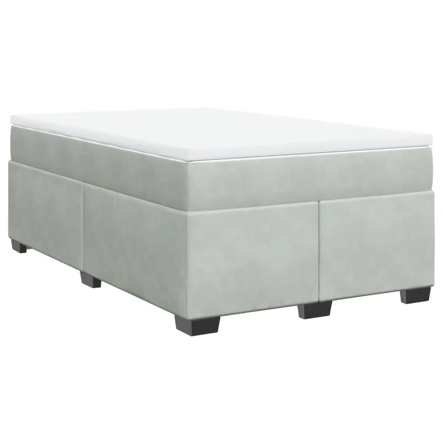 Sommier à lattes de lit et matelas Gris clair 120x200cm Velours - 9