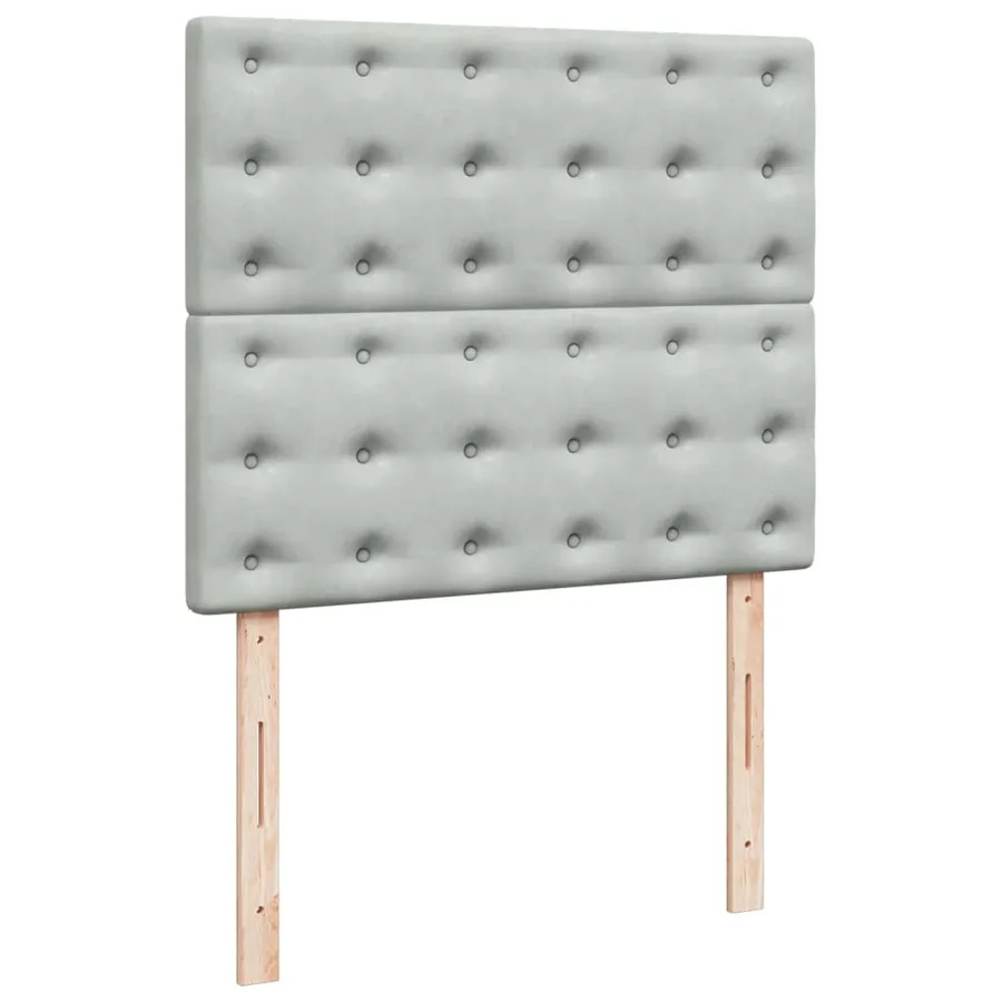 Sommier à lattes de lit et matelas Gris clair 120x200cm Velours - 8