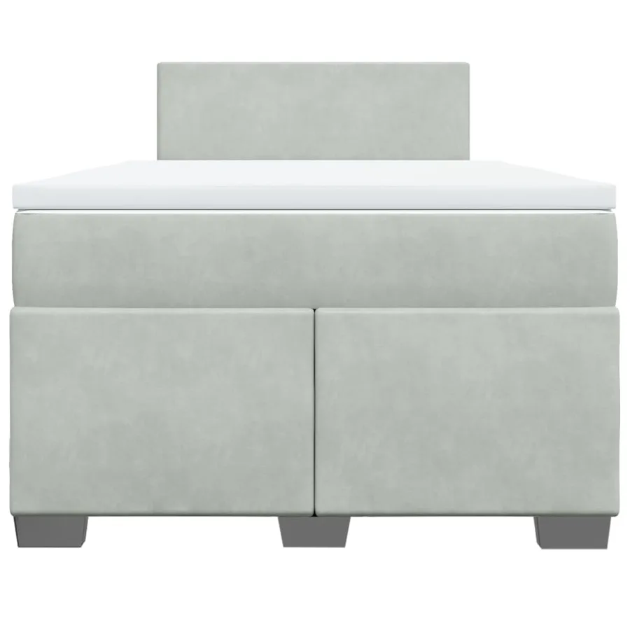 Sommier à lattes de lit et matelas Gris clair 120x200cm Velours - 4
