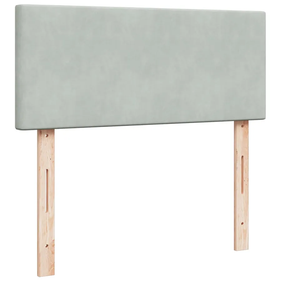 Sommier à lattes de lit et matelas Gris clair 120x200cm Velours - 8