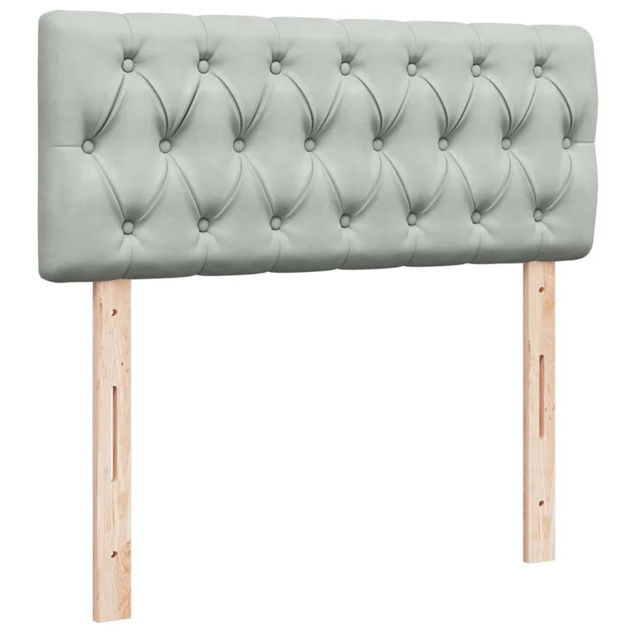 Sommier à lattes de lit et matelas Gris clair 120x200cm Velours - 8