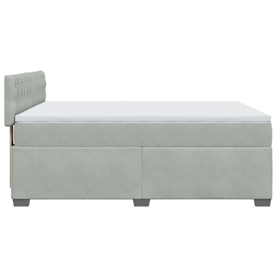 Sommier à lattes de lit et matelas Gris clair 140x190cm Velours - 9
