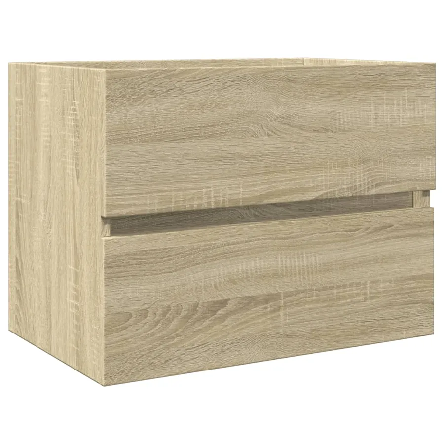 Ensemble de meubles de bain 2pcs céramique et bois d'ingénierie - 4