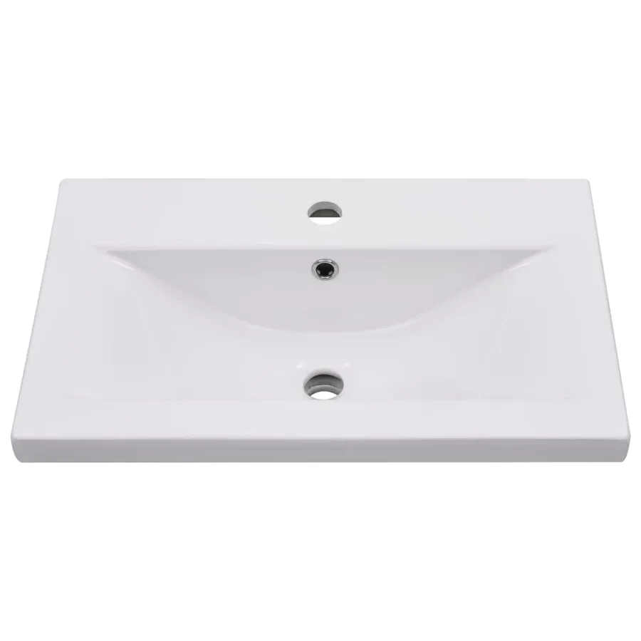 Ensemble de meubles de bain 2pcs céramique et bois d'ingénierie - 7