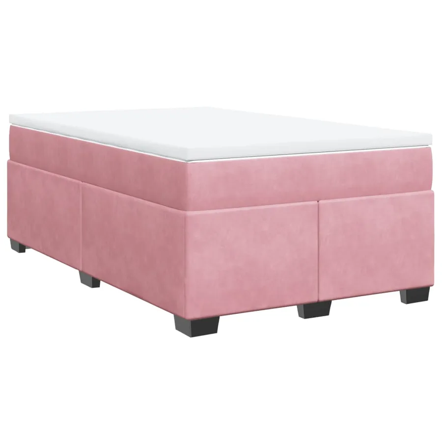 Sommier à lattes de lit avec matelas Rose 120x200 cm Velours - 2