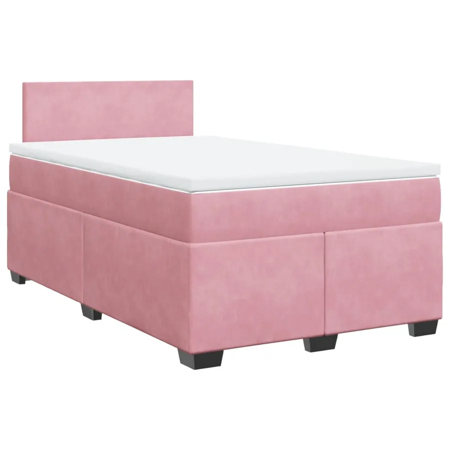 Sommier à lattes de lit avec matelas Rose 120x200 cm Velours - 2