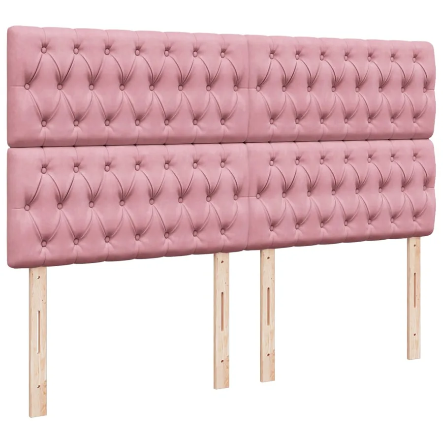 Sommier à lattes de lit avec matelas Rose 200x200 cm Velours - 7