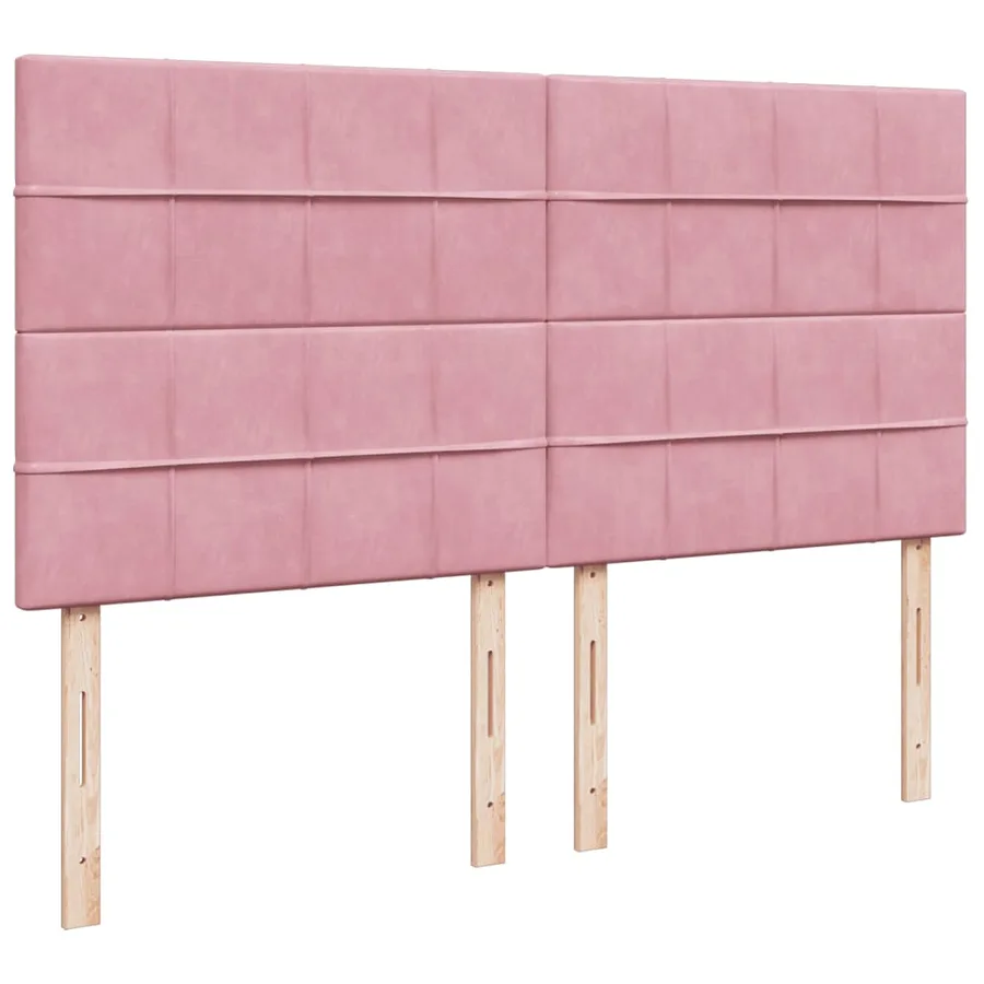 Sommier à lattes de lit avec matelas Rose 200x200 cm Velours - 7