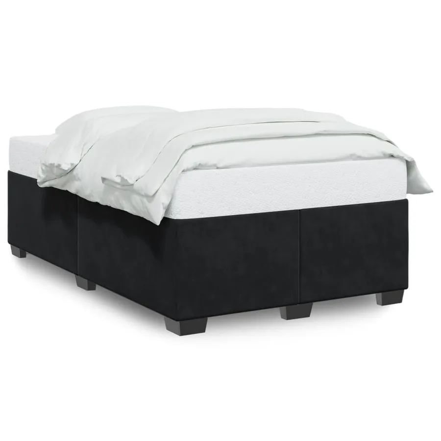 Cadre de lit sans matelas noir 120x200 cm velours - 2