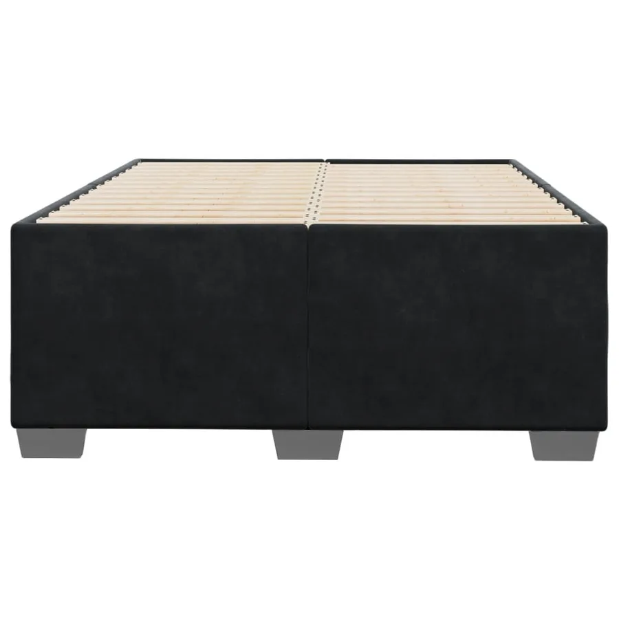 Cadre de lit sans matelas noir 120x200 cm velours - 4