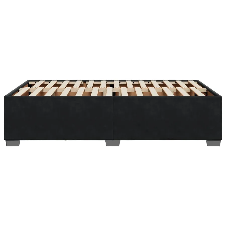 Cadre de lit sans matelas noir 120x200 cm velours - 5