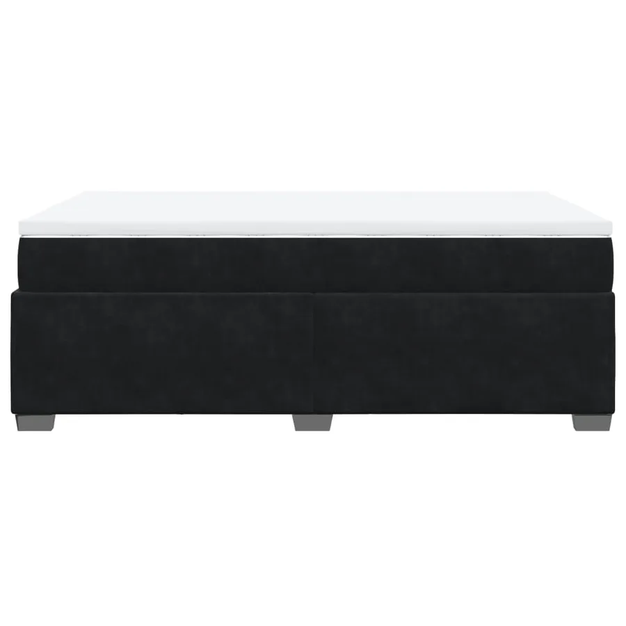 Sommier à lattes de lit avec matelas Noir 120x200 cm Velours - 8