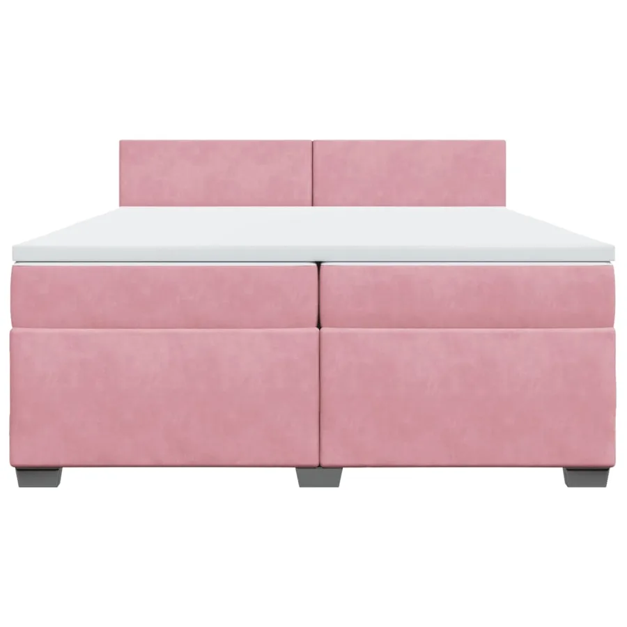 Sommier à lattes de lit avec matelas Rose 200x200 cm Velours - 6