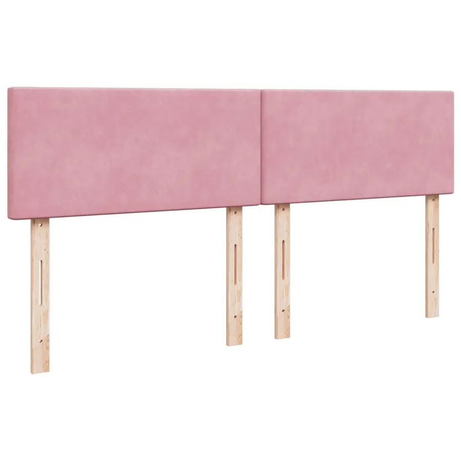 Sommier à lattes de lit avec matelas Rose 200x200 cm Velours - 9