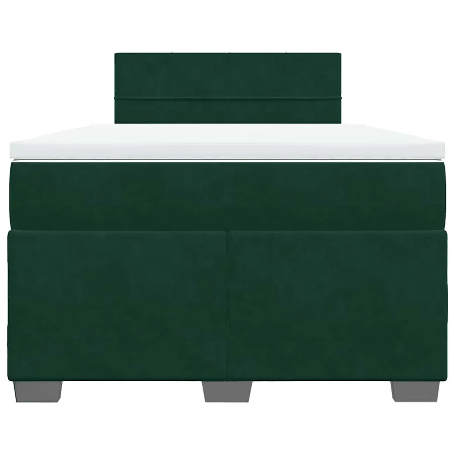 Sommier à lattes de lit avec matelas vert foncé 120x190 cm - 6