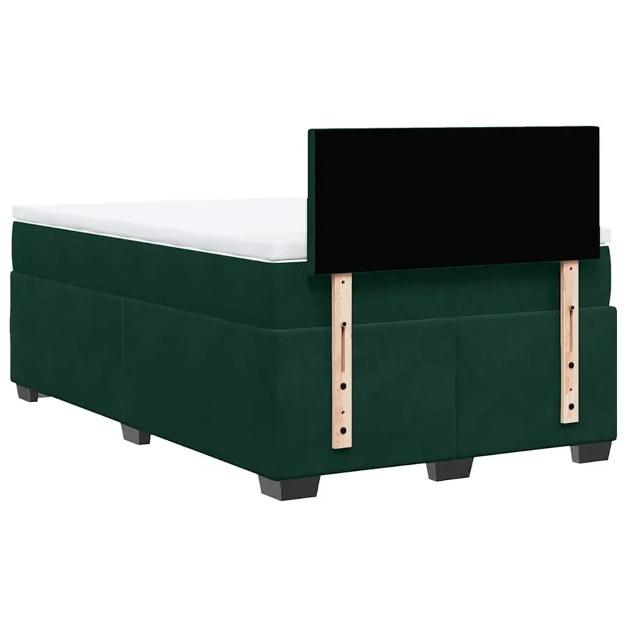 Sommier à lattes de lit avec matelas vert foncé 120x190 cm - 10