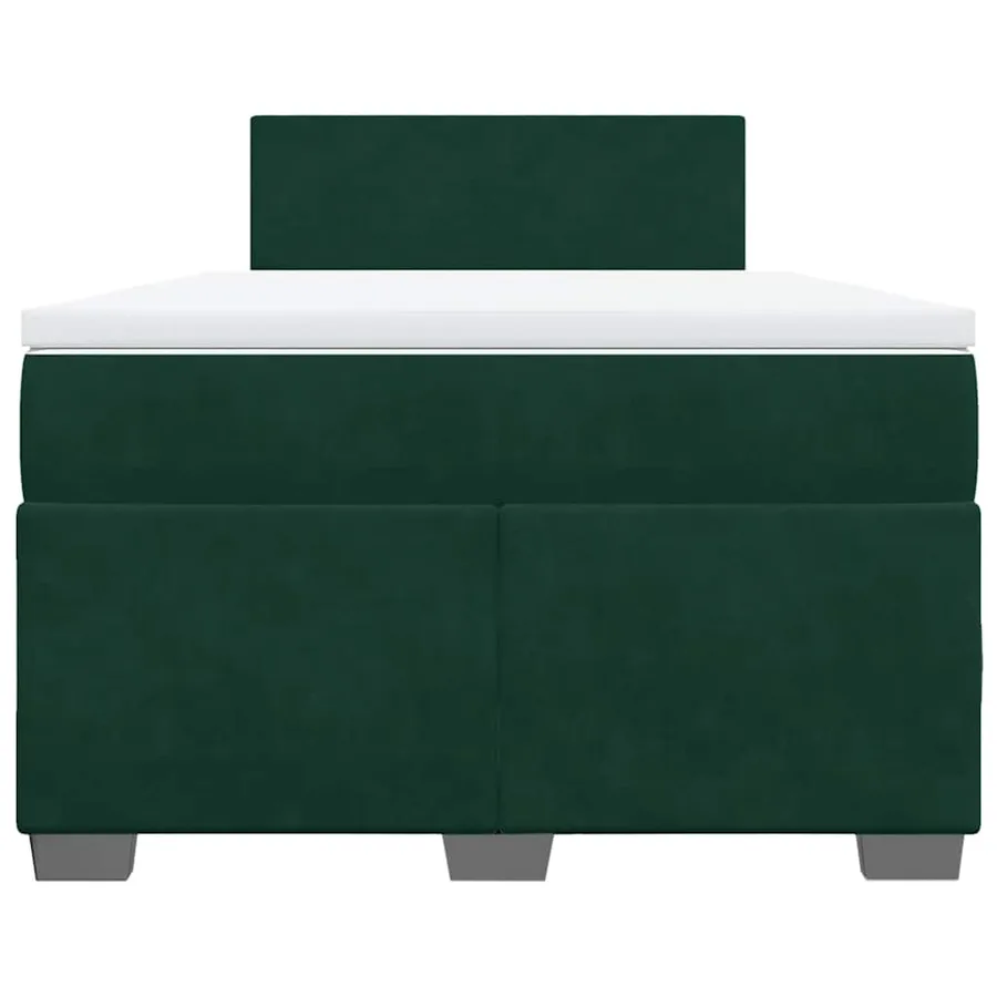 Sommier à lattes de lit avec matelas vert foncé 120x190 cm - 4