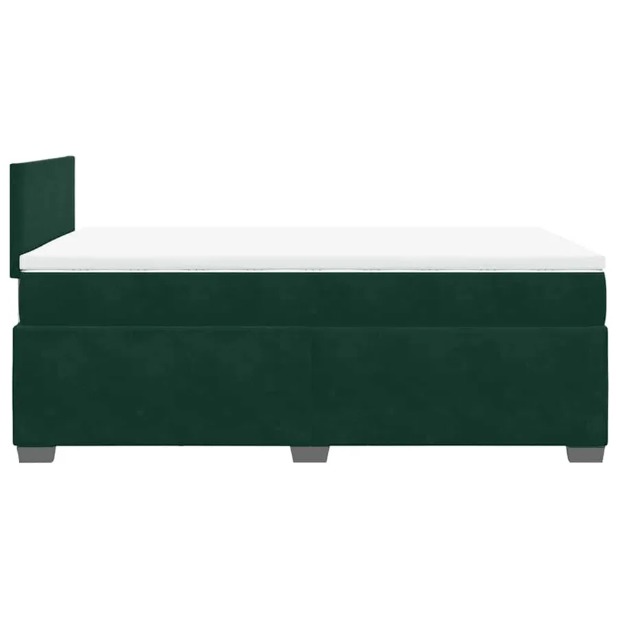 Sommier à lattes de lit avec matelas vert foncé 120x190 cm - 9