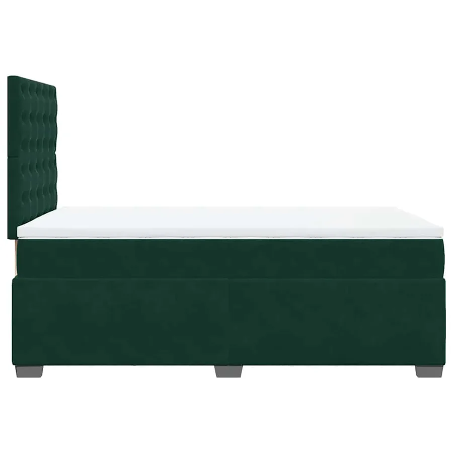 Sommier à lattes de lit avec matelas vert foncé 120x190 cm - 11