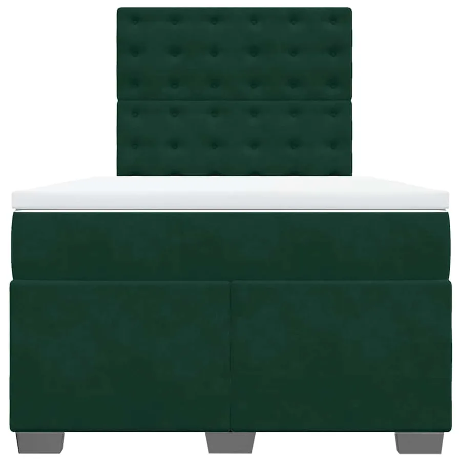 Sommier à lattes de lit avec matelas vert foncé 120x190 cm - 6