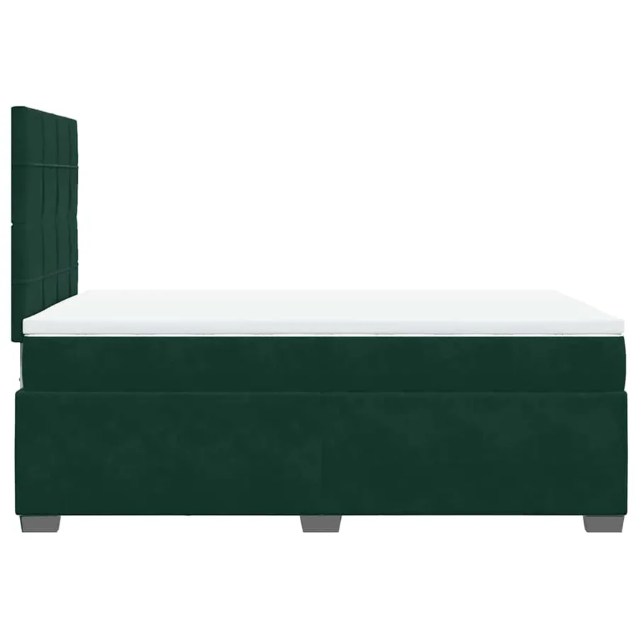 Sommier à lattes de lit avec matelas vert foncé 120x190 cm - 9