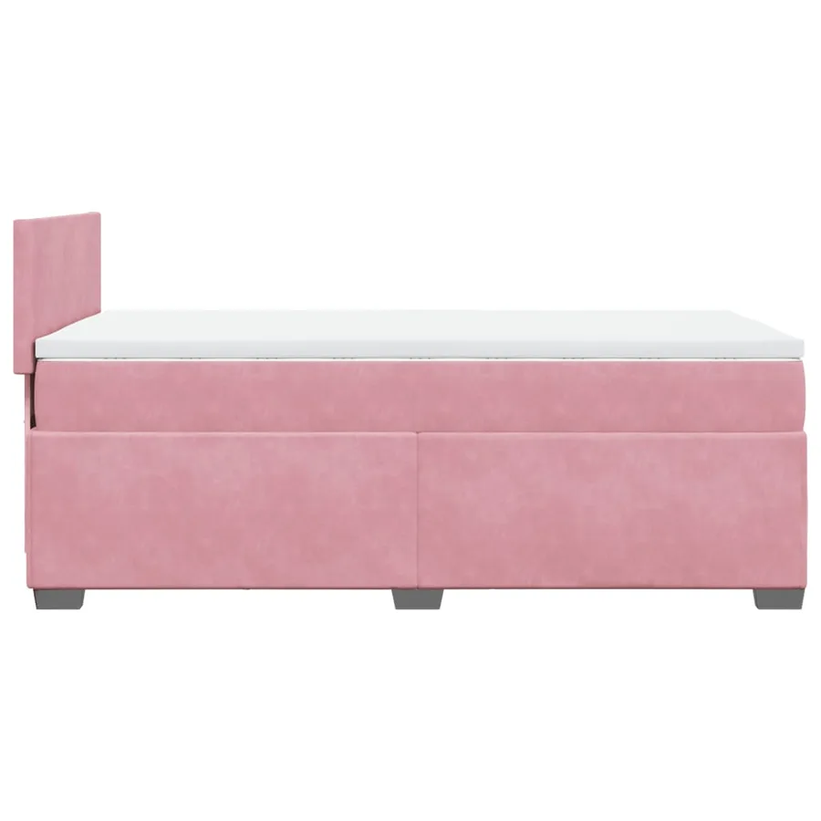 Sommier à lattes de lit avec matelas Rose 90x200 cm Velours - 7
