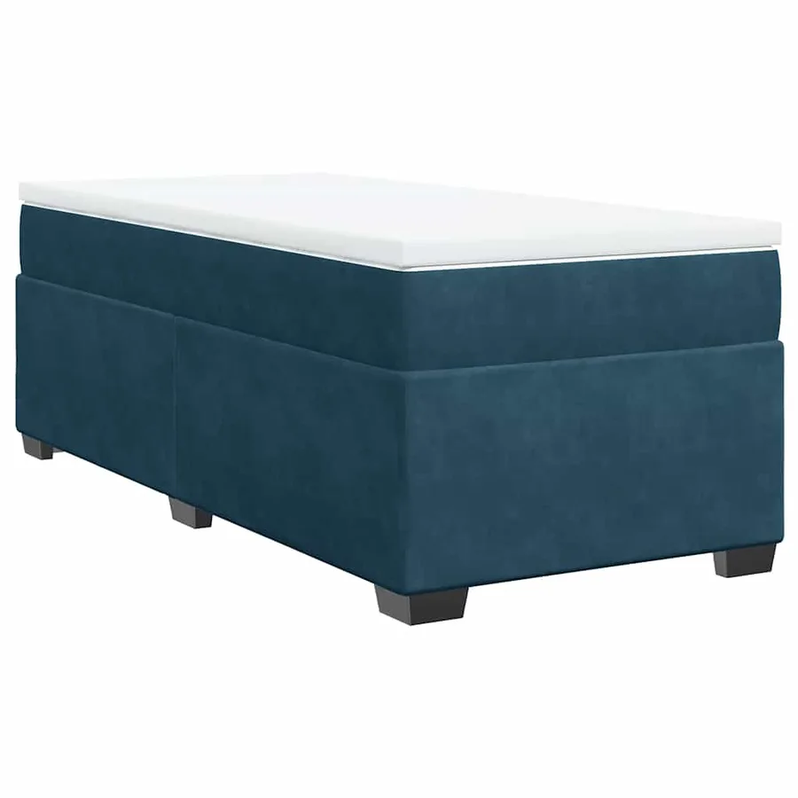 Sommier à lattes de lit avec matelas Bleu foncé 90x200 cm - 2