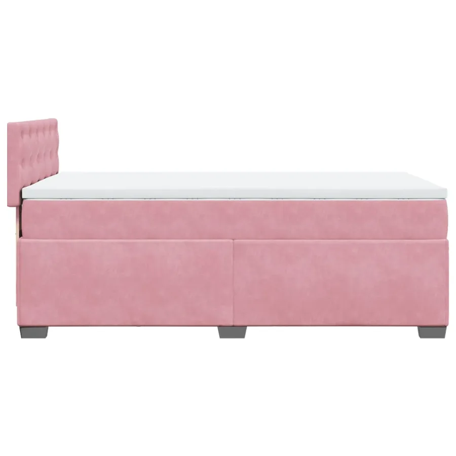 Sommier à lattes de lit avec matelas Rose 90x200 cm Velours - 9