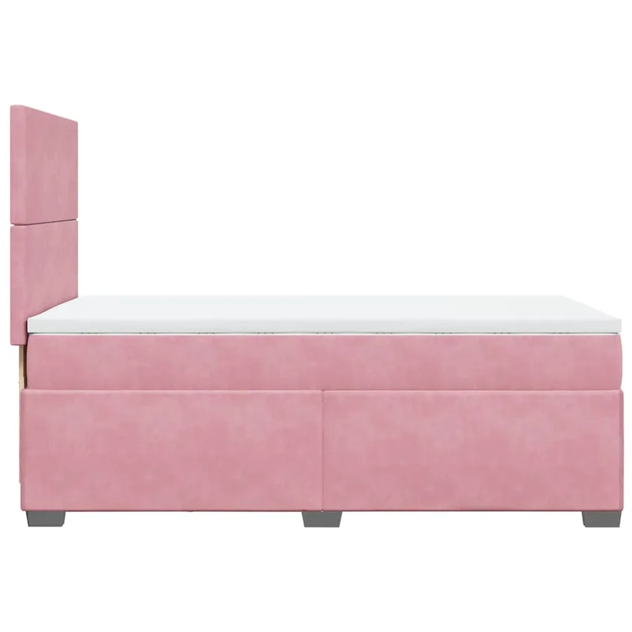 Sommier à lattes de lit avec matelas Rose 100x200 cm Velours - 12