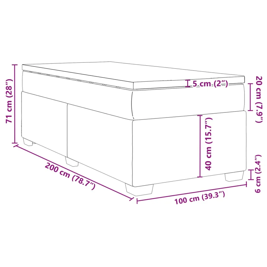 Sommier à lattes de lit avec matelas Rose 100x200 cm Velours - 12