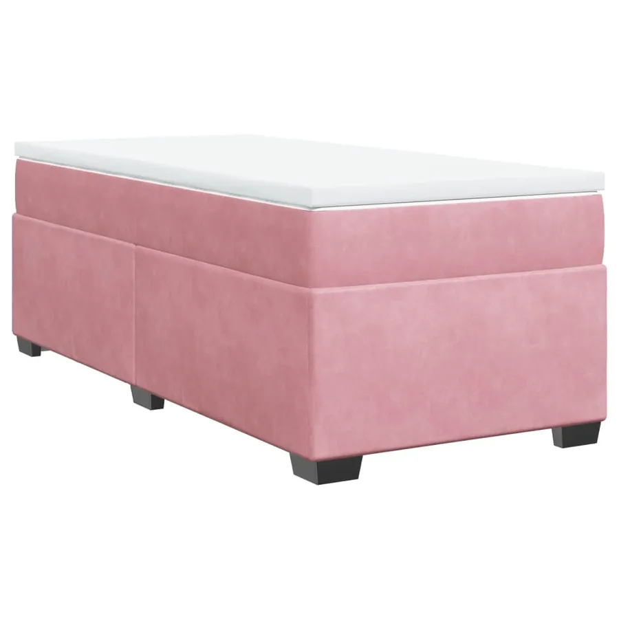 Sommier à lattes de lit avec matelas Rose 100x200 cm Velours - 2