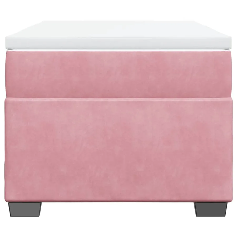 Sommier à lattes de lit avec matelas Rose 100x200 cm Velours - 4