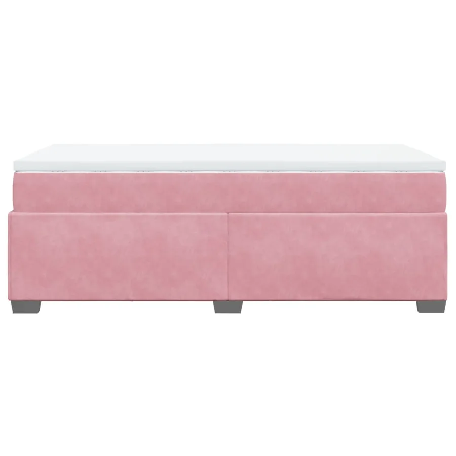 Sommier à lattes de lit avec matelas Rose 100x200 cm Velours - 8
