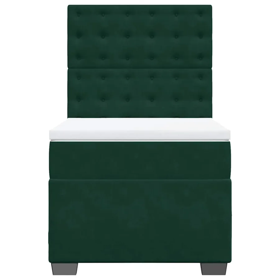 Sommier à lattes de lit avec matelas Vert foncé 100x200 cm - 4