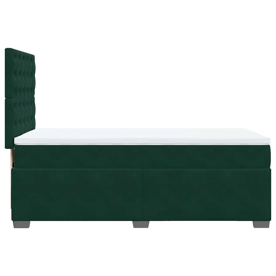 Sommier à lattes de lit avec matelas Vert foncé 100x200 cm - 9
