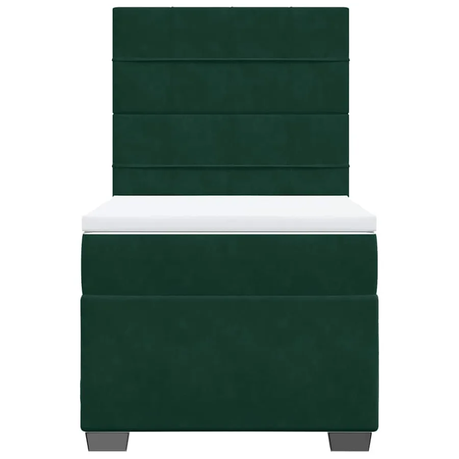 Sommier à lattes de lit avec matelas Vert foncé 100x200 cm - 4