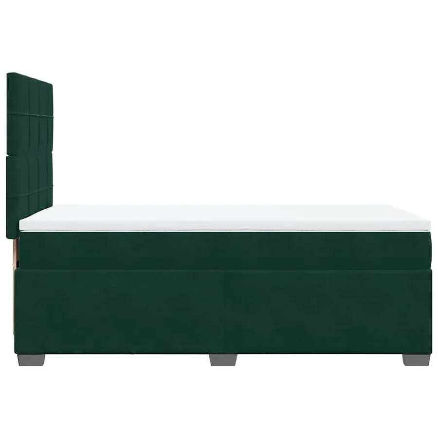 Sommier à lattes de lit avec matelas Vert foncé 100x200 cm - 8