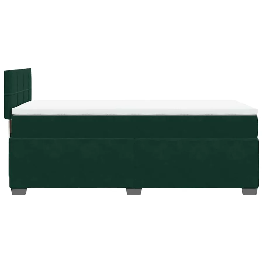 Sommier à lattes de lit avec matelas Vert foncé 100x200 cm - 7