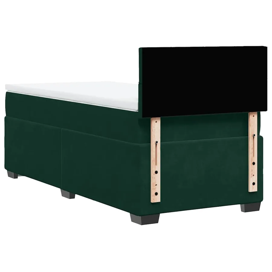 Sommier à lattes de lit avec matelas Vert foncé 100x200 cm - 8