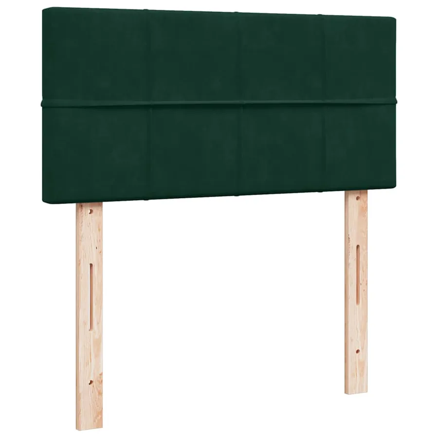 Sommier à lattes de lit avec matelas Vert foncé 100x200 cm - 9