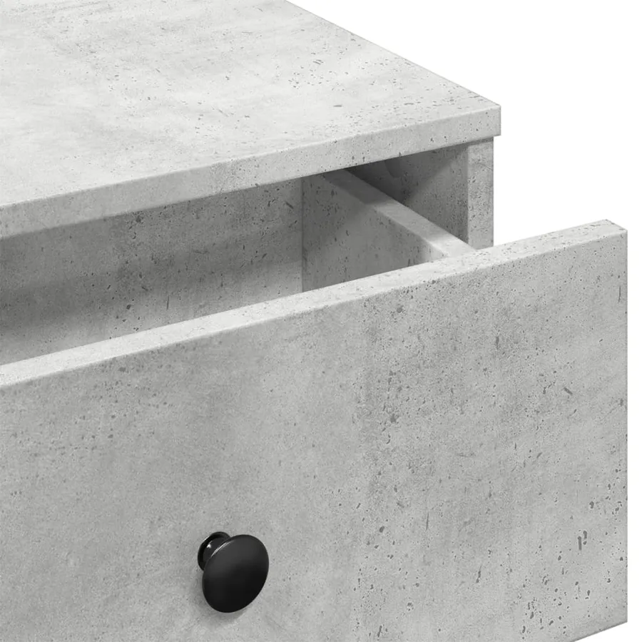 Table basse gris béton 60x45x31 cm bois d'ingénierie - 8