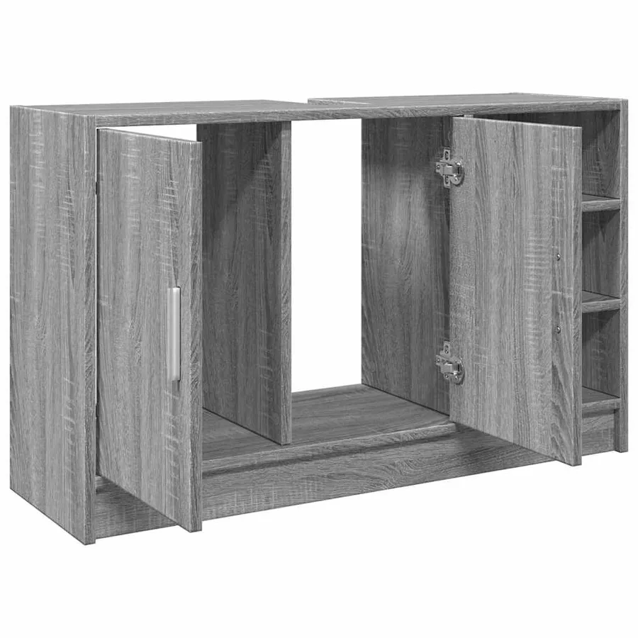 Armoire d'évier sonoma gris 90x29x55 cm bois d'ingénierie - 5
