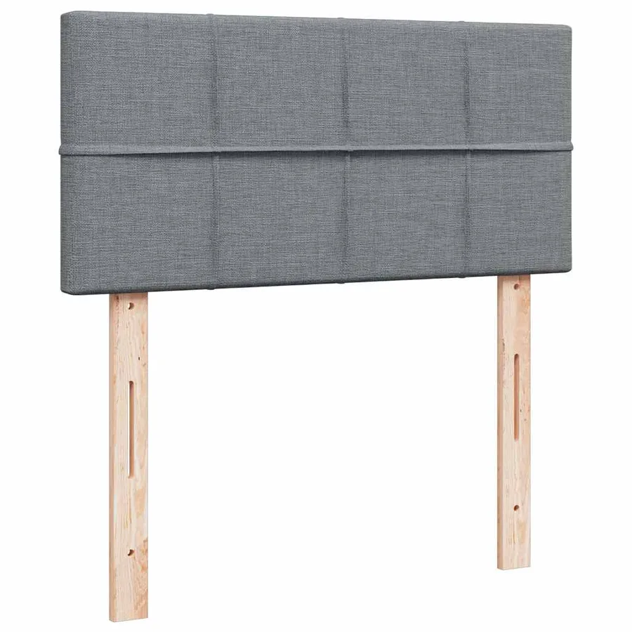 Sommier à lattes de lit avec matelas gris clair 80x200 cm tissu - 10